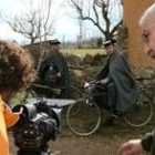 El director leonés Epigmenio Rodríguez supervisa una de las escenas de su primera película