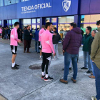 Los capitanes de la Deportiva agradecieron a la afición su apoyo y los esfuerzos para ir a Lugo. SDP