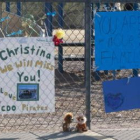 La valla de la escuela a la que asistía la niña de 9 años Christina Taylor Green.