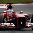 Fernando Alonso durante la ultima jornada de entrenamientos en el Circuito de Montmeló.
