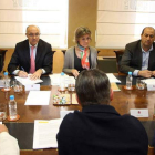 Un momento de la reunión celebrada ayer en Valladolid con representantes agrarios.
