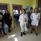 Acevedo, Olmedo, Ángela Marqués, Alonso y Ana Pilar Rodríguez, ayer en el centro de día.