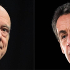Combinación de imágenes de Juppé (izquierda) y Sarkozy.