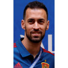Sergio Busquets y Fernando Hierro comparecieron en rueda de prensa. JAVIER ETXEZARRETA
