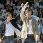 El presidente de la Xunta, Alberto Núñez-Feijóo, y el líder del PP, Mariano Rajoy.