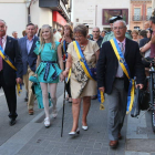 María Lafuente junto a María de la Paz Díez, después del pregón de fiestas.