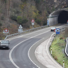Carretera N-120 en la autovía Ponferrada-Orense.