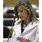 La ministra de Igualdad, Bibiana Aído, ayer en el Congreso