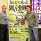 El alcalde de Carrizo Julio Seoánez y Javi Callejo. DL