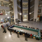 El consejo abierto se celebró en una gran mesa instalada en el hall de la Delegación de la Junta en León.