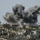 Imagen de los bombardeos en Siria.
