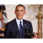 Barack Obama, durante una rueda de prensa en la Casa Blanca.