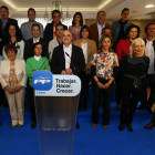 Gregorio Chamorro, ayer con los miembros de su candidatura al Ayuntamiento de San Andrés.