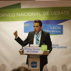 Uno de los participantes en el primer debate de ideas de las juventudes del PP.