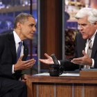 Un momento de la entrevista del presidente Barack Obama en el programa ‘The Tonight Show’.