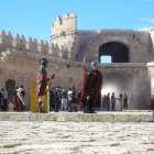 Rodaje de la película ‘The Sindone’ grabada en el conjunto monumental de la Alcazaba de Almería.