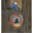Cartel de apoyo a los mineros que participan en el operativo de rescate de Julen