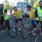 Un momento de la salida de la marcha cicloturista en el Ayuntamiento