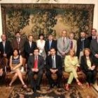 Mateos, junto a los rectores de las universidades de la comunidad, durante la reunión de ayer