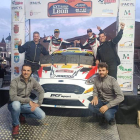 Gil Membrado y Manuel Muñoz se llevaron el gato al agua en el Rallye de León. URBANO GONZÁLEZ