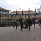 Un grupo de militares participa en un acto castrense en el cuartel en una imagen de archivo