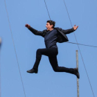 Tom Cruise, durante el accidentado rodaje de una escena de Misión imposible 6, en Londres.