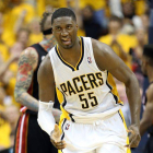 Roy Hibbert, durante el partido disputado contra los Heat.