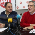 Arturo Fernández y Agustín Prieto, ayer en León.