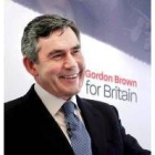 Imagen de Gordon Brown en su presentación por el puesto de Blair