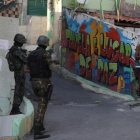 Soldados brasileños durante un operativo en Río de Janeiro.