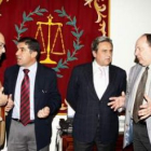 Miguel Ángel Gimeno (JpD), Lorenzo del Río (AJFV), José Antonio Ballestero (APM), y Conrado Gallardo