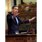 Sánchez, durante su comparecencia ante el pleno del Congreso. ZIPI