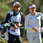 Álvaro Alonso junto a la mexicana Gaby López en uno de los torneos de la LPGA norteamericana. DL