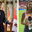 El alcalde de Valladolid Óscar Puente y la periodista deportiva María Morán. NACHO GALLEGO/INSTAGRAM