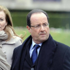 Valérie Trierweiler y François Hollande, el pasado mes de abril.