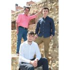De arriba abajo, Ignacio, Pablo y Jonatan Llamazares.