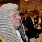 El ministro británico de Justicia, Kenneth Clarke, en el banquete del Lord Mayor del lunes.