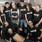 Algunos de los actores de 'Torrente 5', durante la celebración del fin del rodaje.