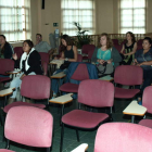 Los estudiantes, durante la conferencia de Siro Sanz.