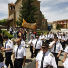 La Banda Municipal de Astorga acompaña al cortejo durante la procesión.