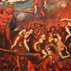 Detalle del ‘Juicio Final’ de Luis de Mongastón —1638—. Se trata de una copia del cuadro de Miguel Ángel que luce en la Capilla Sixtina, dentro de los museos vaticanos de Roma. Los demonios atormentan a las almas que han rechazado