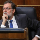 Mariano Rajoy, en el pleno del Congreso de los Diputados.