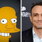 Apu, el personaje de Los Simpson, y Hank Azria, el actor que le da voz.