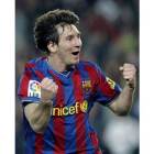Messi celebra el tanto de la victoria azulgrana.