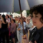 Adriana Ozores, en el rodaje en Pontevedra de la película «Heroína»