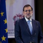 El presidente del Gobierno en funciones, Rajoy, participó ayer en un acto en Málaga. JORGE ZAPATA