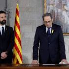 Roger Torrent durante la toma de posesión como presidente de Quim Torra. ALBERTO ESTÉVEZ