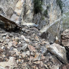 La cantidad de rocas de gran tamaño han bloqueado el canal. DL