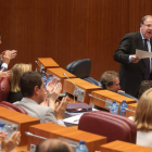 El presidente de la Junta de Castilla y León, Juan Vicente Herrera, durante su intervención. DOS SANTOS