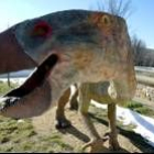 Réplica de un dinosaurio en Villar del Río (Soria)